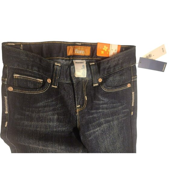 Old Navy Womens Flare Denim Jeans Size 6 Dark Wash New With Tags - Picture 5 of 7